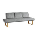 SITZBANK 209/92/78 cm  in Hellgrau  - Eichefarben/Hellgrau, Design, Holz/Textil (209/92/78cm) - Dieter Knoll