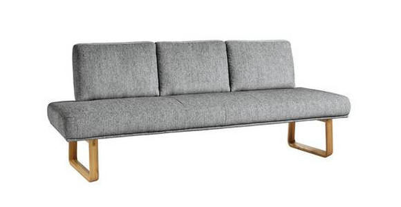 SITZBANK 224/92/78 cm in Hellgrau - Eichefarben/Hellgrau, Design, Holz/Textil (224/92/78cm) - Dieter Knoll