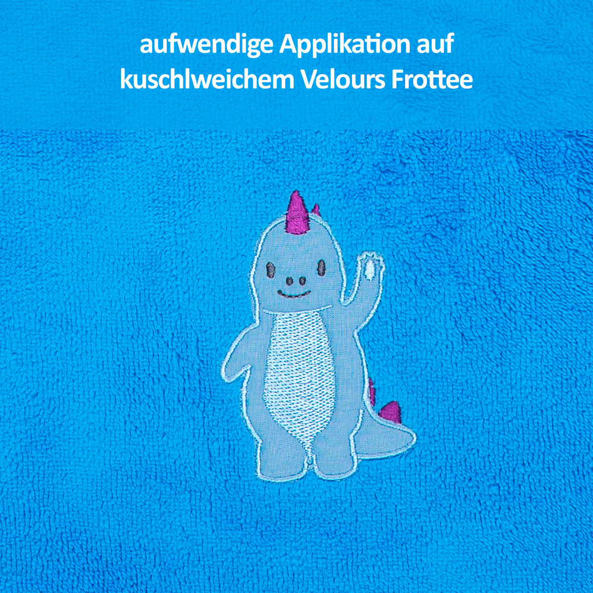HANDTUCH 50/100 cm DINO Blau  - Blau, Basics, Textil (50/100cm)
