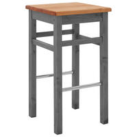 BARHOCKER Laugenfarbig, Grau Kiefer massiv  - Laugenfarbig/Grau, ROMANTIK / LANDHAUS, Holz (41/74,5/41cm) - Boxxx