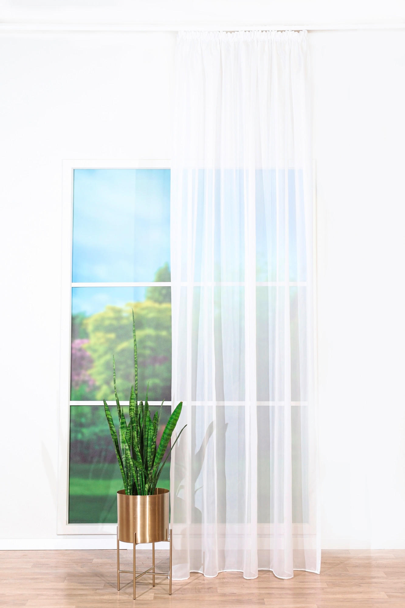 MATERIAL PERDELE ȘI DRAPERII transparent  - alb, Basics, textil (80cm)