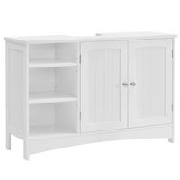 WASCHBECKENUNTERSCHRANK 90/60/30 cm  - Chromfarben/Weiß, MODERN, Holzwerkstoff/Metall (90/60/30cm) - MID.YOU