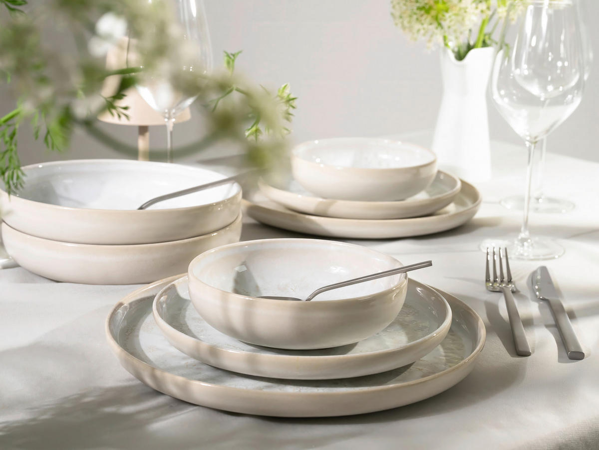 TAFELSERVICE Yuki 8-teilig  - Weiß, Basics, Keramik - Creatable