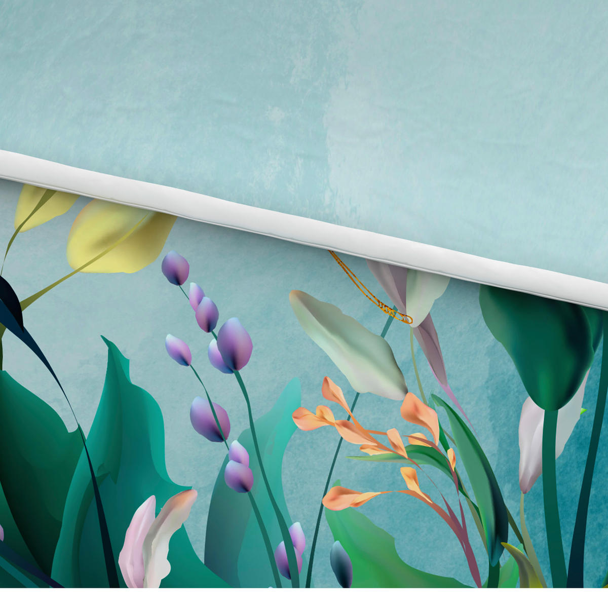 POSTELJINA SA DVA LICA 140/200 cm saten zelena  - zelena, Osnovno, tekstil (140/200cm) - Esposa