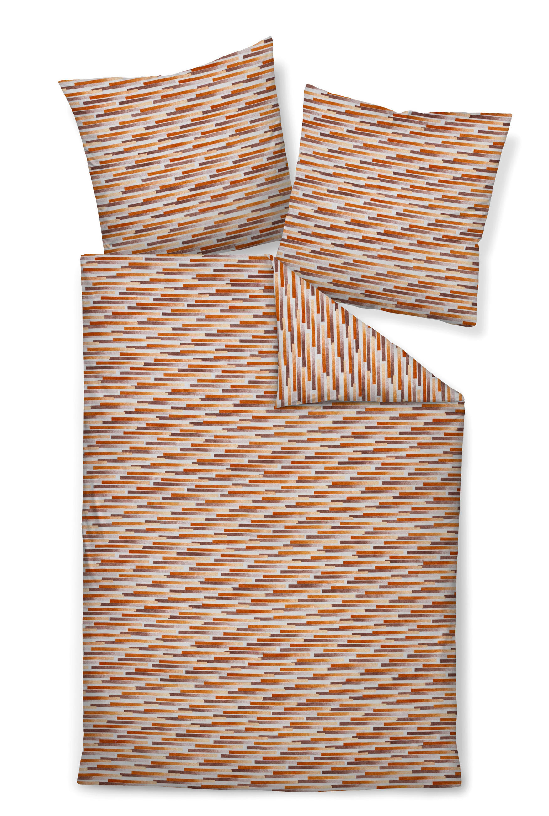 BETTWÄSCHE 155/220 cm  - Orange, Design, Textil (155/220cm) - Janine