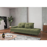 RÉCAMIERE Hellgrün Flachgewebe  - Schwarz/Hellgrün, KONVENTIONELL, Textil/Metall (231/90/122cm) - Sit & More