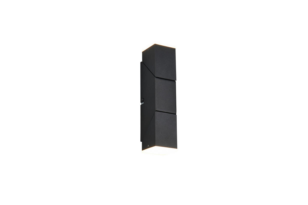 LED-WANDLEUCHTE   - Schwarz, Basics, Metall (17/5/8cm)