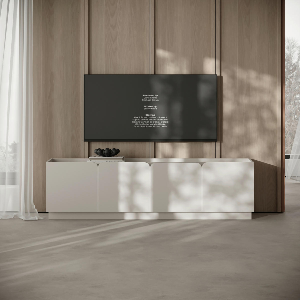 LOWBOARD  180/59,7/40 cm  - Kaschmir, Design, Holzwerkstoff (180/59,7/40cm) - MID.YOU