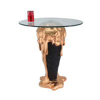 SCULPTURĂ - auriu/negru, Basics, plastic/sticlă (60/60/75cm)