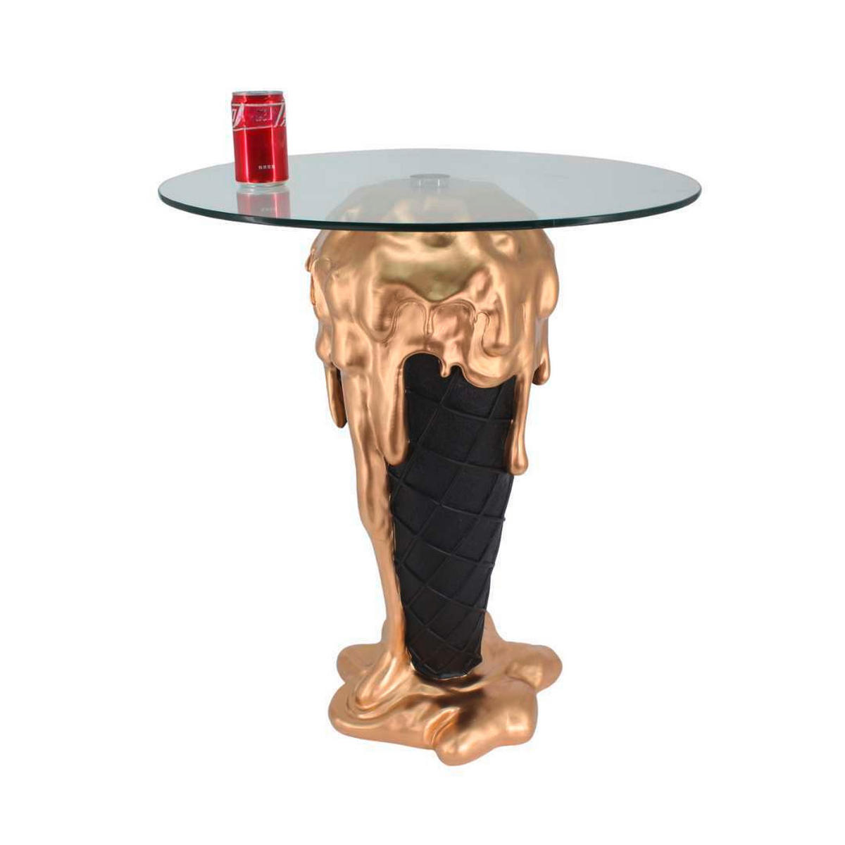 SCULPTURĂ - auriu/negru, Basics, plastic/sticlă (60/60/75cm)