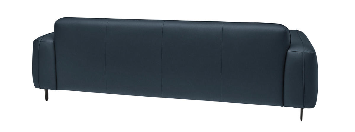 3-SITZER-SOFA  in Echtleder Blau   - Blau/Anthrazit, Design, Leder/Metall (230/70/109cm) - Johann Jakob