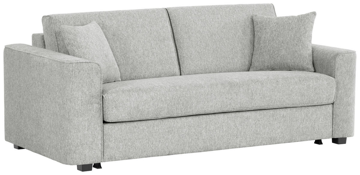 SCHLAFSOFA  in Webstoff Grau  - Schwarz/Grau, Design, Kunststoff/Textil (205/83/100cm) - Xora