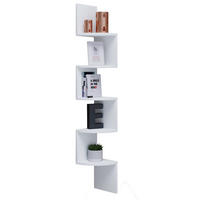 ROHOVÝ REGÁL, biela, 19,6/123,6/19,6 cm - biela, Basics, kompozitné drevo (19,6/123,6/19,6cm) - MID.YOU