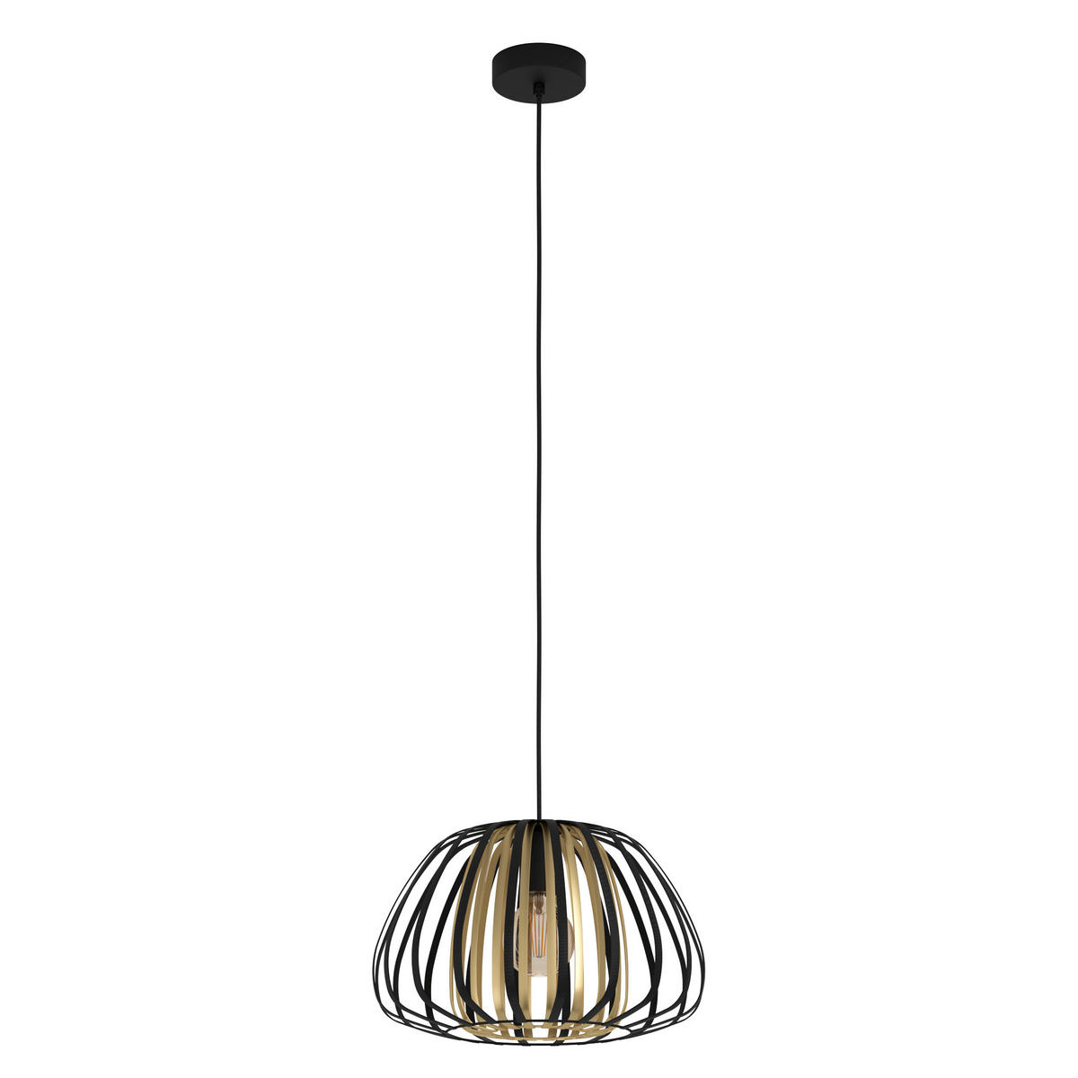 VISEČA SVETILKA  Encinitos      37,5/110 cm     1X40W W E27 - črna/barve medenine, Basics, kovina (37,5/110cm)