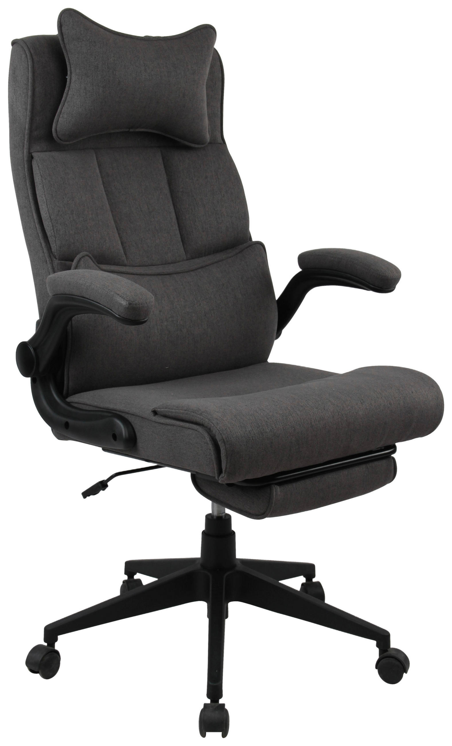 CHEFSESSEL  in Webstoff Dunkelgrau  - Dunkelgrau/Schwarz, Modern, Kunststoff/Textil (62/112-122/65cm) - MID.YOU