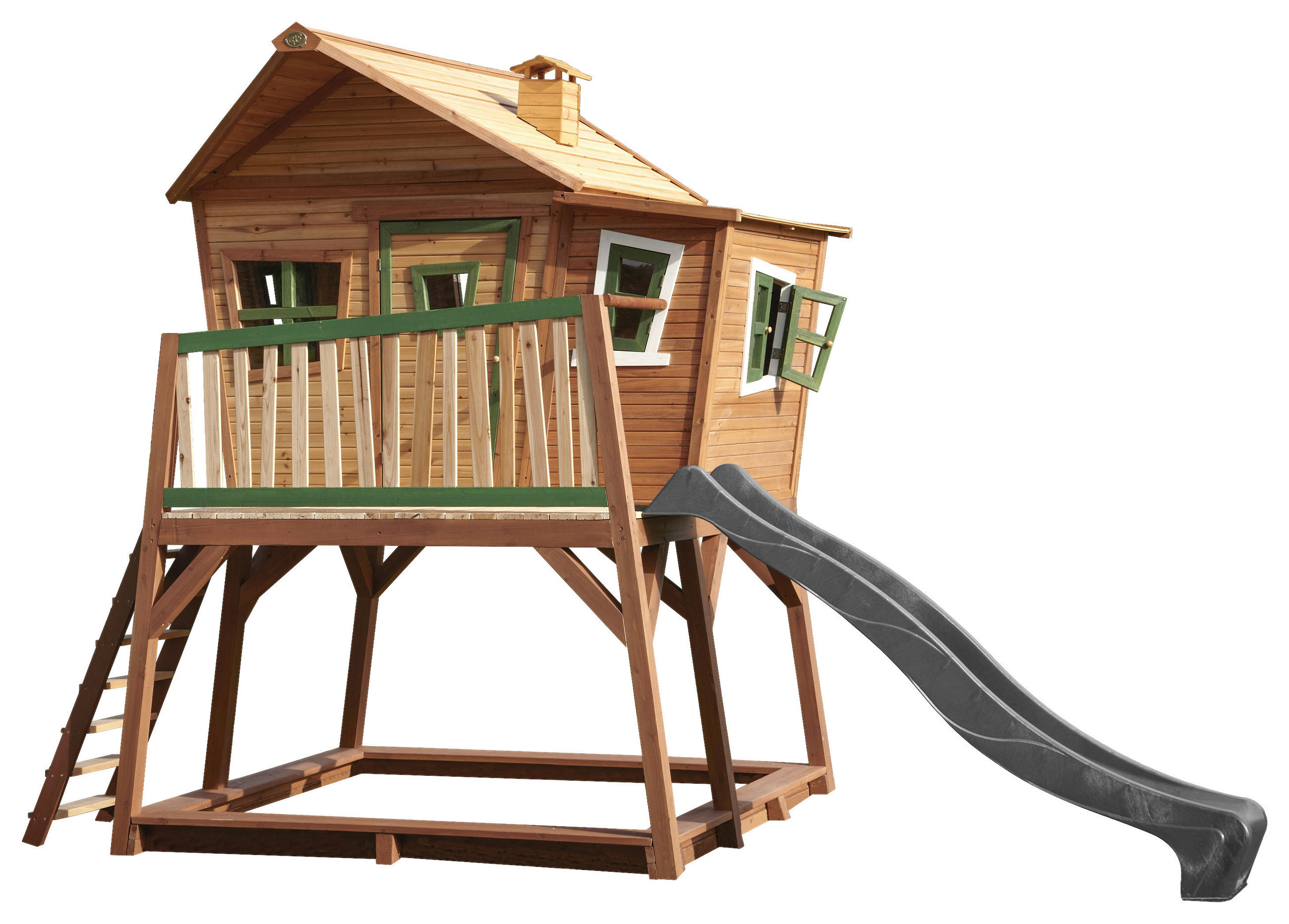 SPIELTURM  - Braun/Grau, KONVENTIONELL, Holz (432/288/193cm) - Ambia Garden
