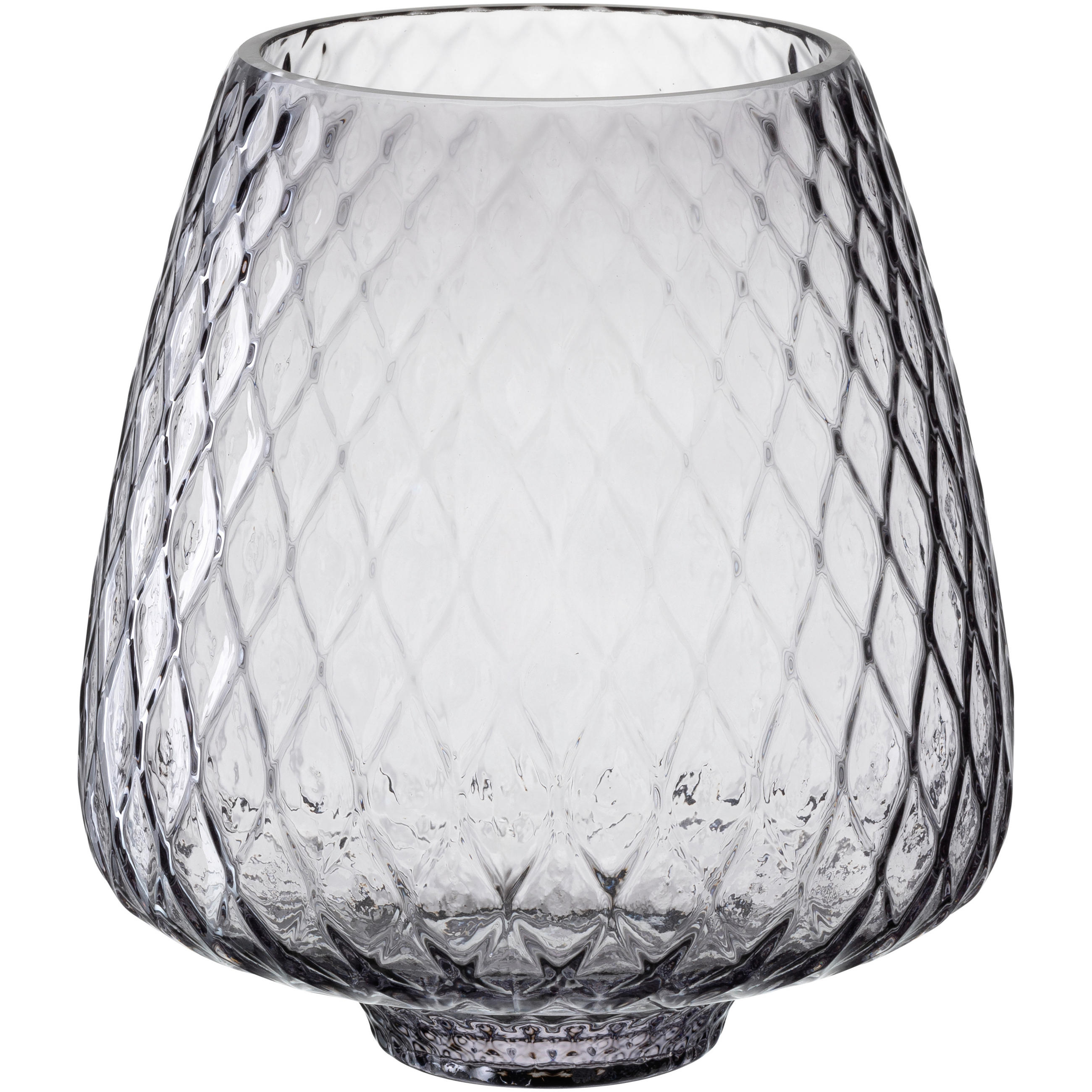 WINDLICHT Grau  - Grau, Basics, Glas (18/20/18cm) - Leonardo