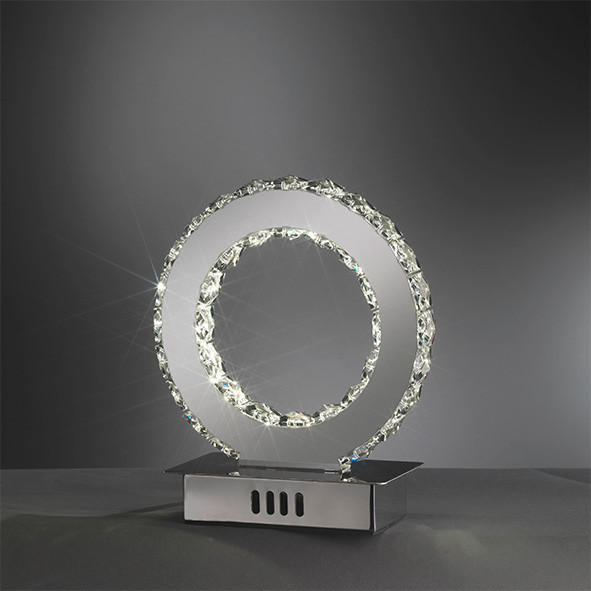 LED-TISCHLEUCHTE 20/15/22 cm   - Chromfarben, Design, Metall (20/15/22cm)