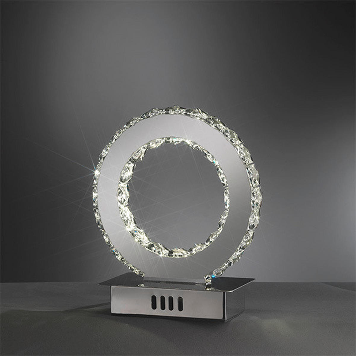 LED-TISCHLEUCHTE 20/15/22 cm   - Chromfarben, Design, Metall (20/15/22cm)