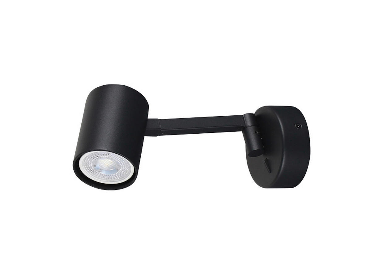 WANDLEUCHTE - Schwarz, Konventionell, Metall (8/8/21cm)