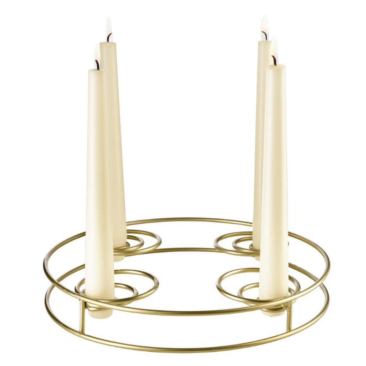 KERZENHALTER - Goldfarben, KONVENTIONELL, Metall (24,5/3,6cm) - ASA