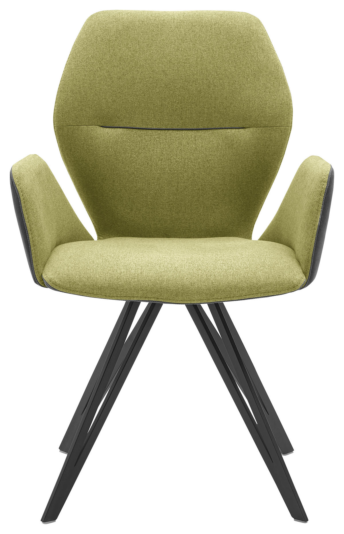 ARMLEHNSTUHL  in Webstoff, Mikrofaser  - Anthrazit/Schwarz, Design, Textil/Metall (62/91/59cm) - Valnatura