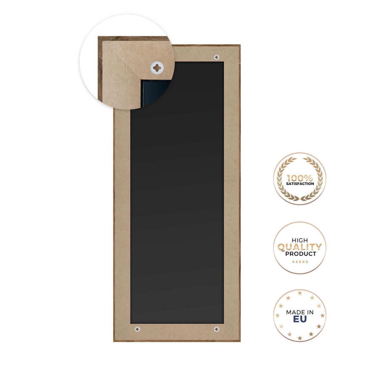 SPIEGEL  56/148 cm   in rechteckig  - Eiche dunkel, Basics, Glas/Holz (56/148cm)