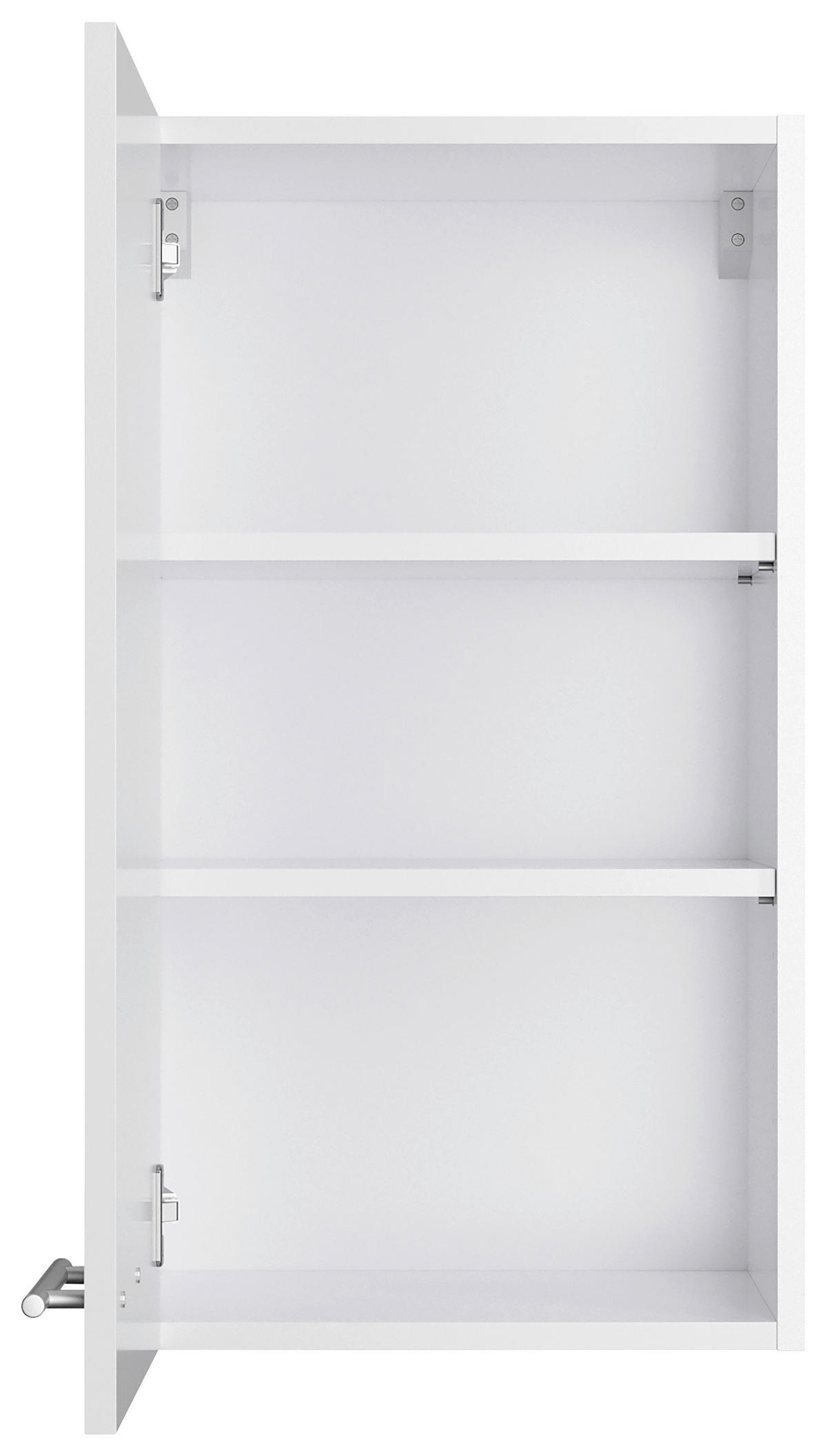 KÜCHENBLOCK 210 cm   in Weiß, Weiß Hochglanz  - Edelstahlfarben/Weiß Hochglanz, Basics, Holzwerkstoff/Metall (210cm) - Optifit