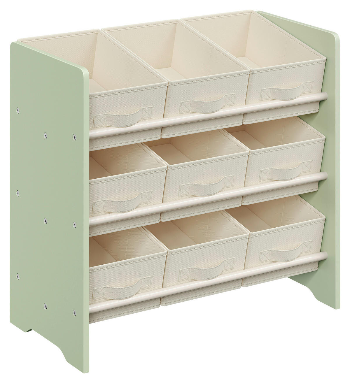 KINDERREGAL 62,5/60/29,5 cm  - Beige/Grün, MODERN, Holzwerkstoff/Textil (62,5/60/29,5cm) - MID.YOU