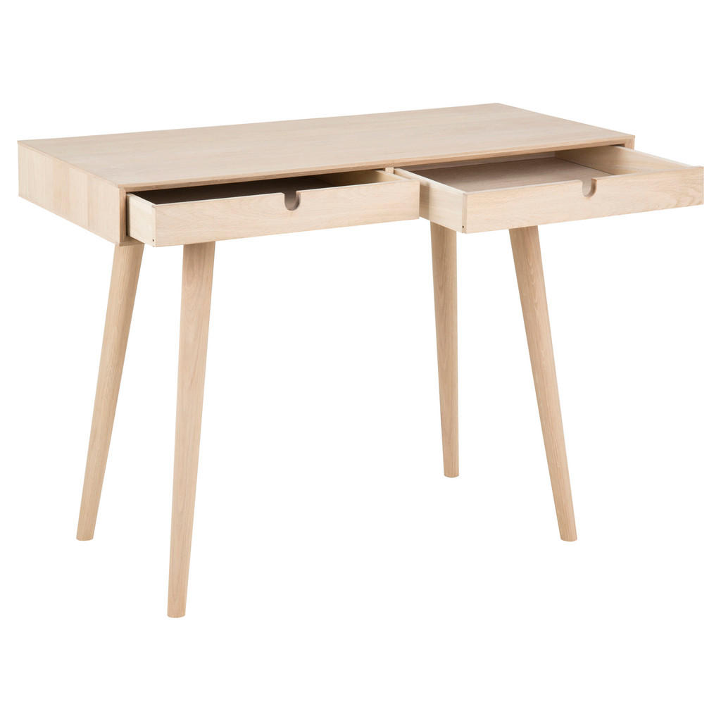 Thumbnail - Xxxl Schreibtisch Century, Eiche, Holz, Holzwerkstoff, Eiche, furniert,massiv, 2 Schubladen, konisch, 45x74x100 cm, Arbe...
