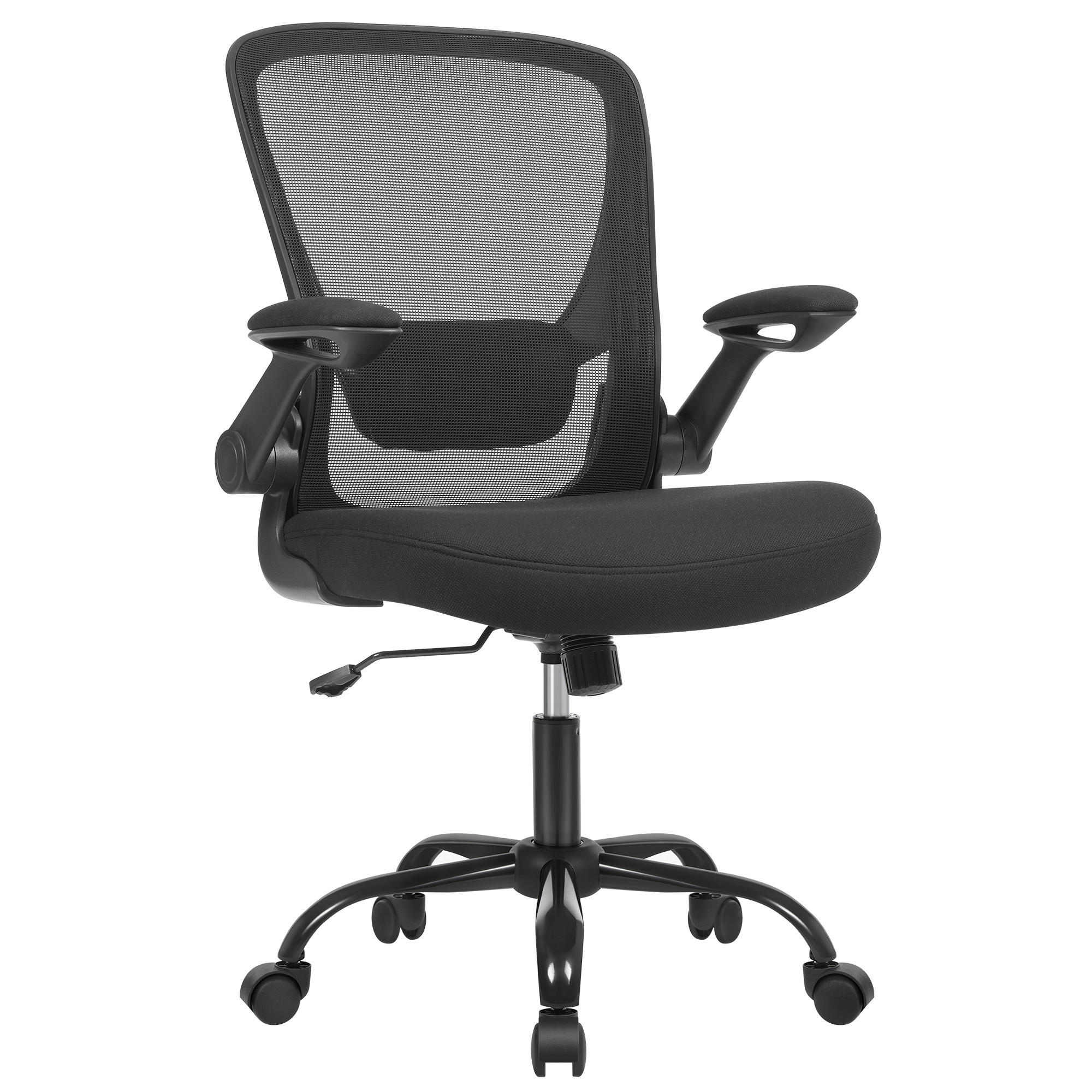 DREHSTUHL Netzbespannung, Vliesstoff Schwarz  - Schwarz, Basics, Kunststoff/Textil (64/99-107/64cm) - Boxxx