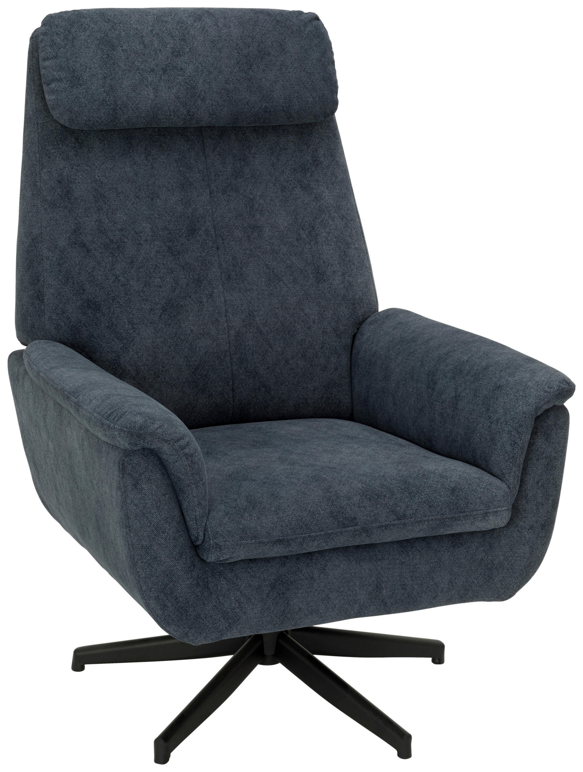 RELAXSESSEL Flachgewebe    - Blau/Schwarz, Design, Textil/Metall (77/105/90cm) - MID.YOU