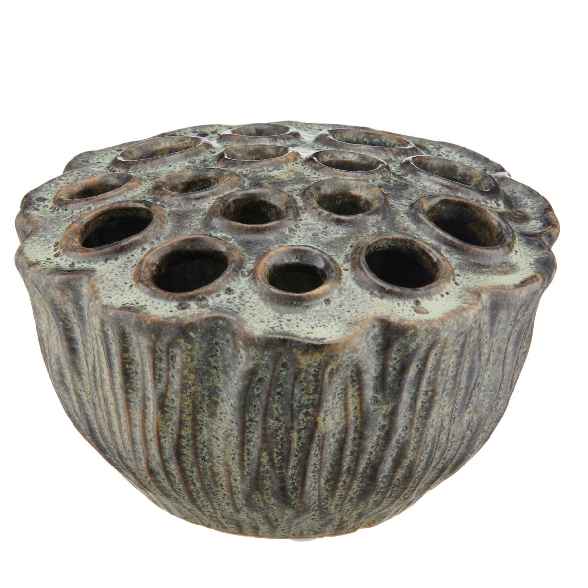 DEKOSCHALE - Dunkelgrün, Basics, Keramik (17/9/17cm) - Ambia Home
