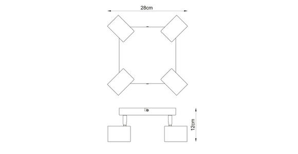 STRAHLER - Schwarz, Trend, Metall (28/28/13cm) - Novel
