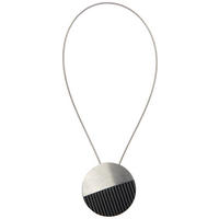 FÜGGÖNYELKÖTŐ  - ezüst/fekete, Design, fa/fém (4cm) - Homeware