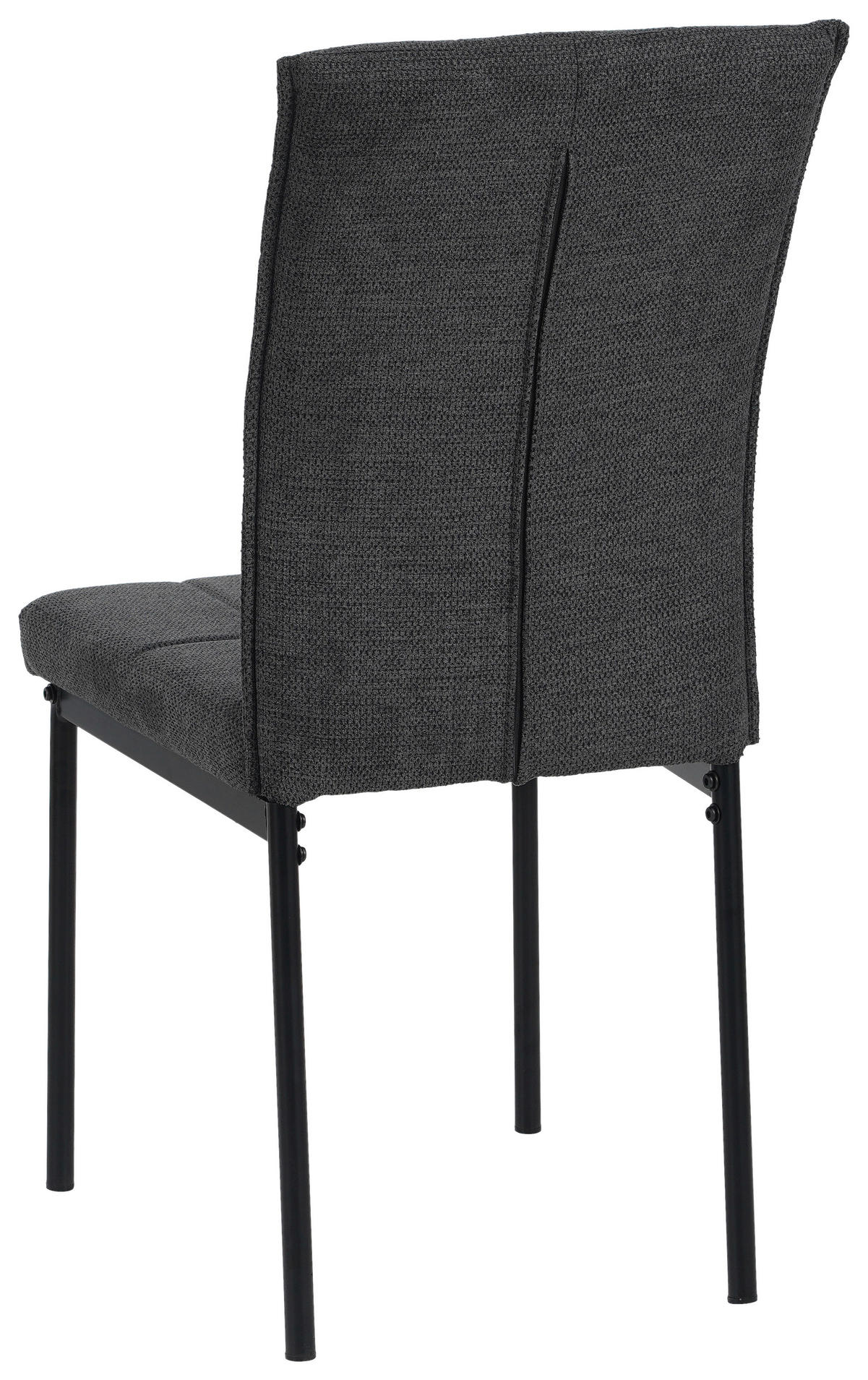 STUHL Mikrofaser Anthrazit, Schwarz  - Anthrazit/Schwarz, KONVENTIONELL, Textil/Metall (44/96/61cm) - MID.YOU