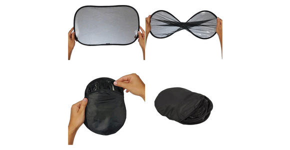 SONNENBLENDE, 2-ER PKG. - Schwarz, Basics, Textil (48/30cm) - My Baby Lou