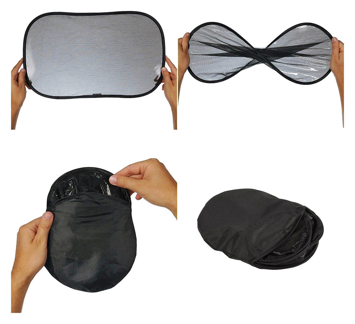 SONNENBLENDE, 2-ER PKG. - Schwarz, Basics, Textil (48/30cm) - My Baby Lou