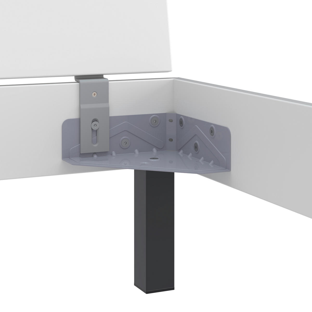 BETT 120/200 cm,  in Weiß,  - Schwarz/Weiß, Design, Metall (120/200cm) - Xora