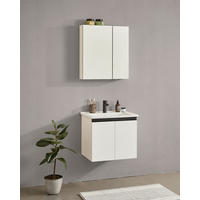 BADEZIMMER 3-teilig  in  - Weiß Hochglanz/Schwarz, MODERN, Glas/Keramik (60/119/46cm) - MID.YOU