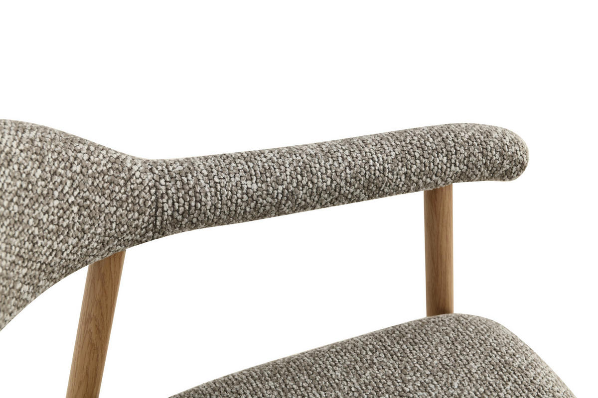 BARHOCKER in Taupe, Eichefarben  - Taupe/Eichefarben, MODERN, Holz/Textil (54/94,5/54,5cm) - Livetastic