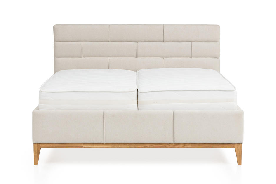 TAPACIRANI KREVET 180/200 cm     bež  - prirodna boja/bež, Konvencionalno, drvo/tekstil (180/200cm) - Hom`in
