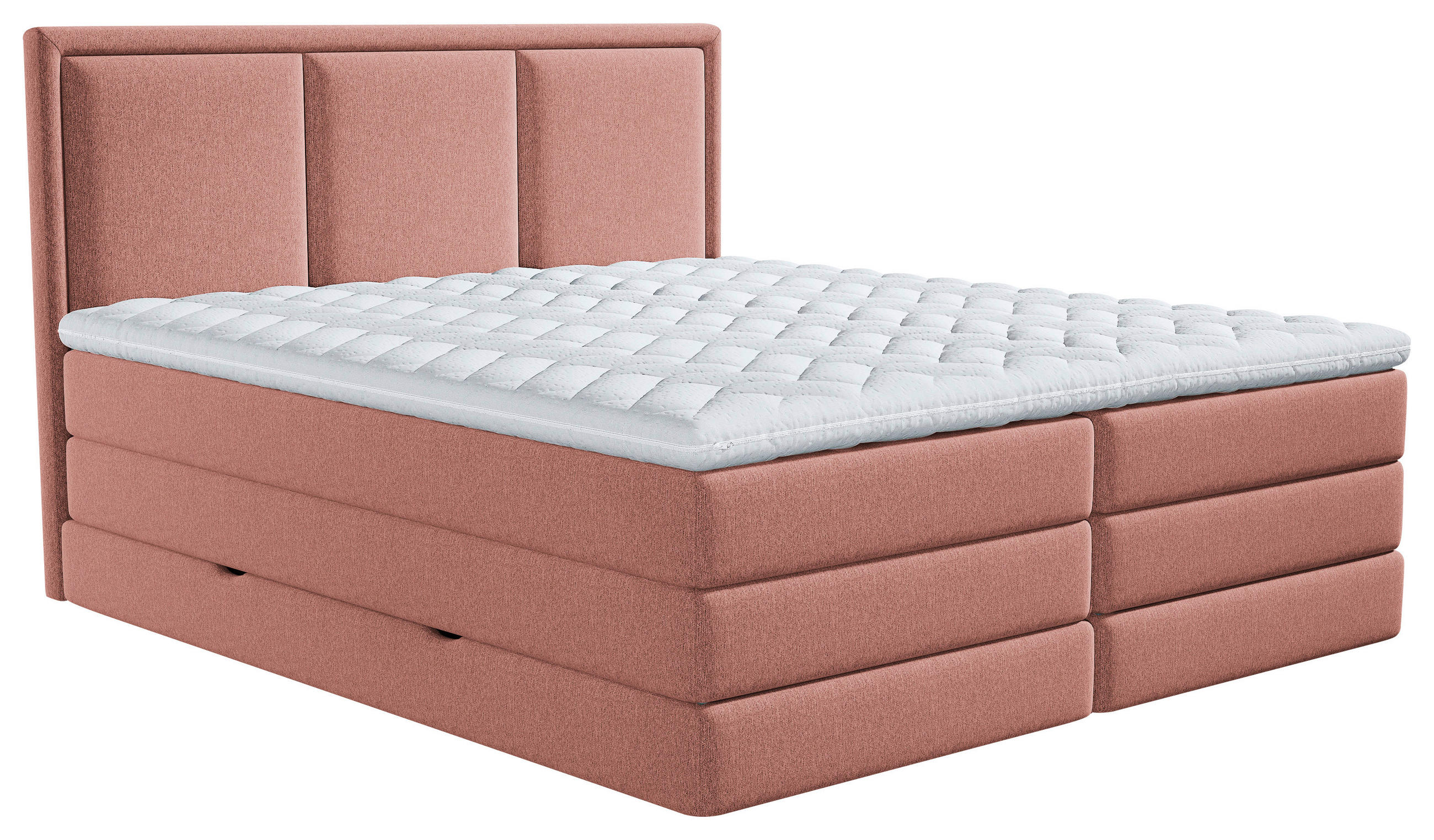 BOXSPRINGBETT 180/200 cm  in Altrosa  - Altrosa, Design, Kunststoff/Textil (180/200cm) - MID.YOU