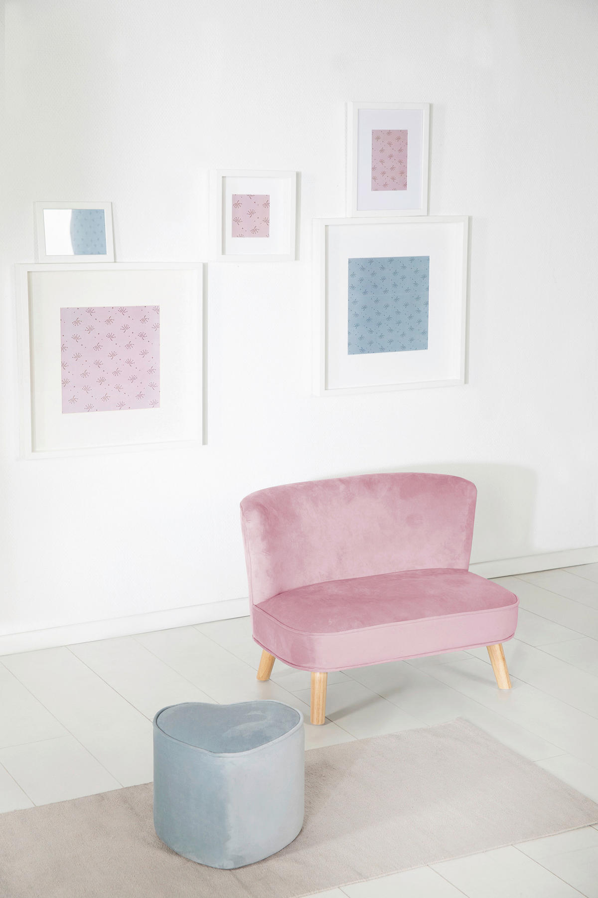 KINDERSOFA - Rosa, Basics, Textil (70/50/48cm) - Roba