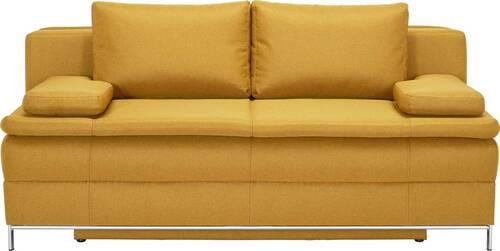 BOXSPRING SOFA žuta - boja hroma/žuta, Dizajnerski, tekstil/metal (200/93/107cm) - Novel