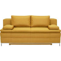 BOXSPRING SOFA žuta  - boja hroma/žuta, Dizajnerski, tekstil/metal (200/93/107cm) - Novel