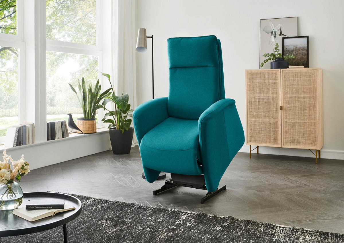 FERNSEHSESSEL in Chenille Petrol  - Petrol, Konventionell, Textil (79/114/87-176cm) - Valdera