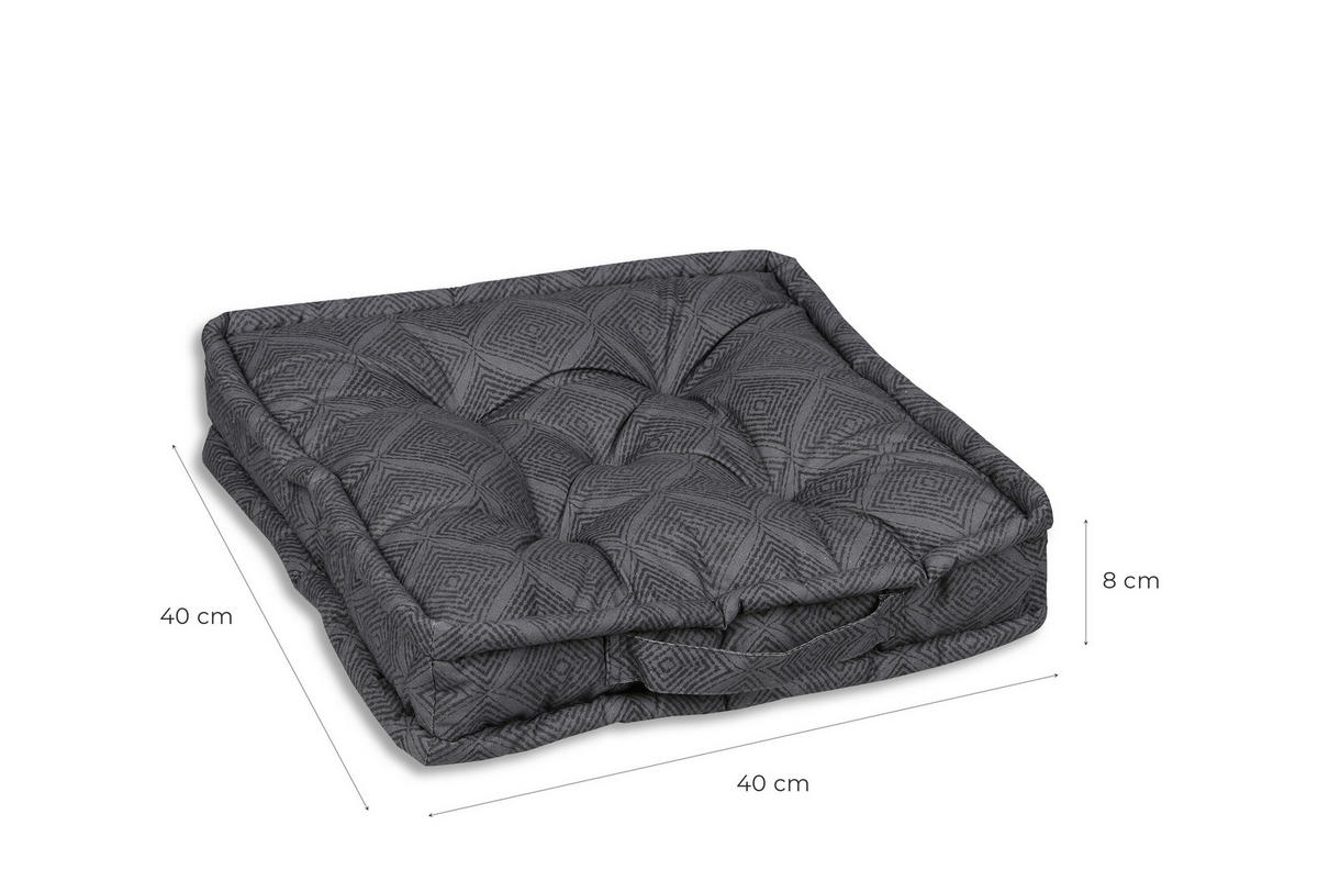 PERNĂ PENTRU șEZUT    - antracit, Konventionell, textil (40/8/40cm)