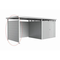 SEITENWAND GERÄTEHAUS HIGHLINE 197/181/2,5 cm   - Silberfarben, Basics, Metall (197/181/2,5cm) - Biohort
