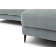 ECKSOFA  in Flachgewebe Hellblau  253/177 cm  - Schwarz/Hellblau, Design, Textil/Metall (253/177cm) - Dieter Knoll